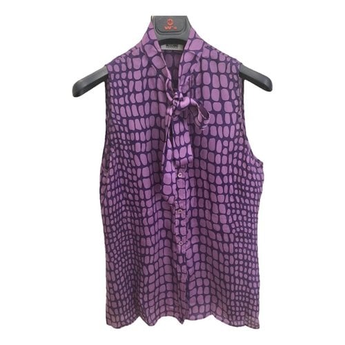 Pre-owned Moschino Cheap And Chic Silk Blouse In Purple