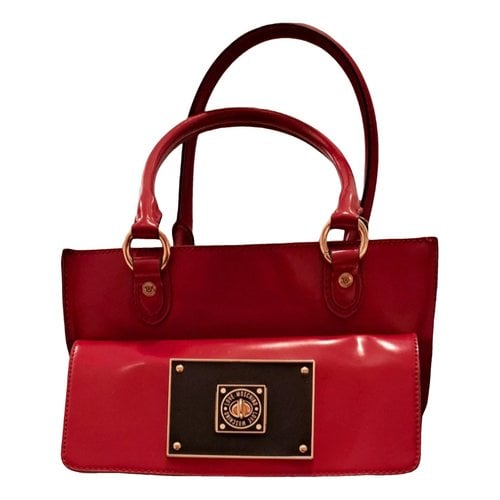 Pre-owned Moschino Love Vegan Leather Handbag In Red