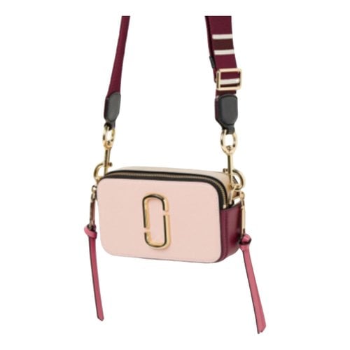 Pre-owned Marc Jacobs Snapshot Leather Crossbody Bag In Pink