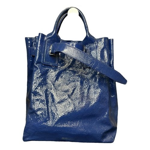 Pre-owned Jil Sander Leather Tote In Blue
