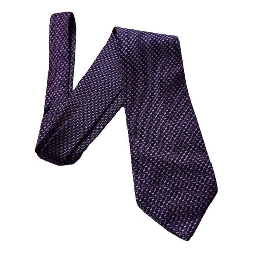 Pre-owned Barneys New York Silk Tie In Blue
