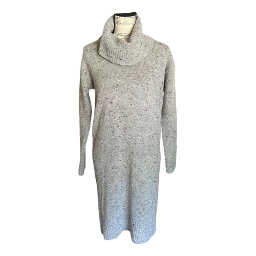 Pre-owned Lauren Ralph Lauren Wool Mid-length Dress In Grey