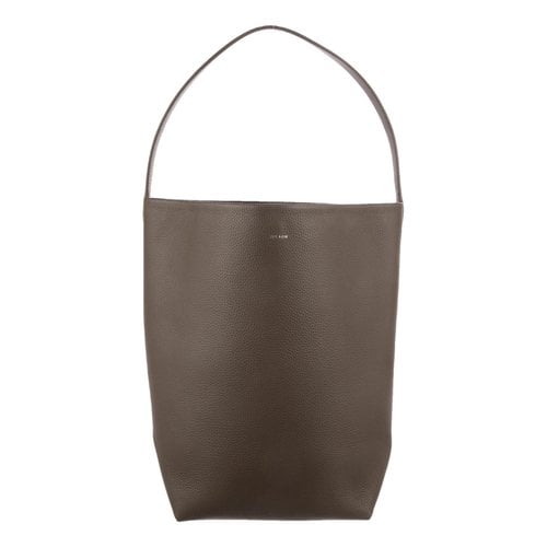 Pre-owned The Row Leather Tote In Brown