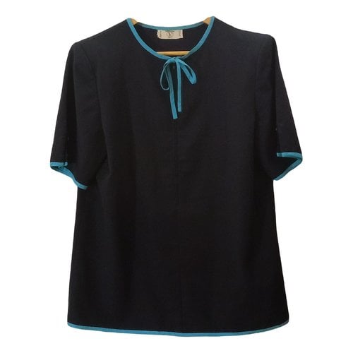 Pre-owned Valentino Wool Blouse In Blue