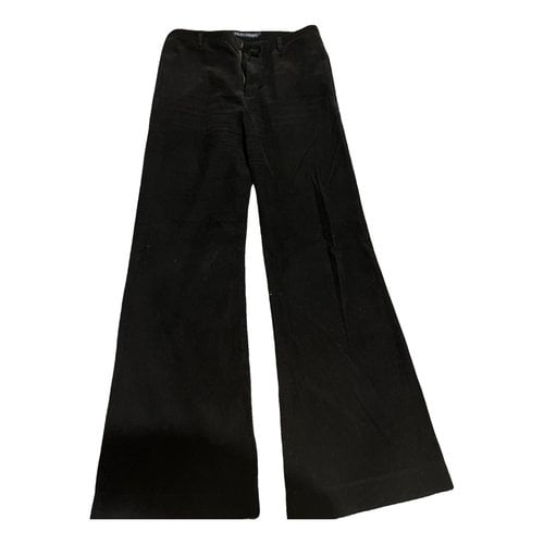 Pre-owned Ralph Lauren Velvet Large Pants In Black