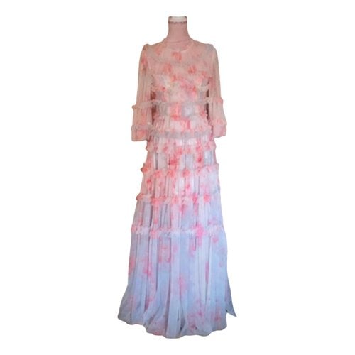 Pre-owned Needle & Thread Lace Maxi Dress In Multicolour