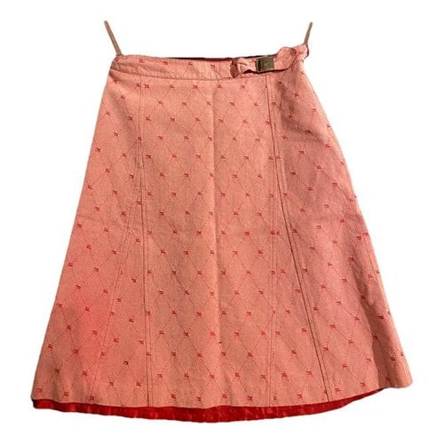 Pre-owned Burberry Mini Skirt In Red