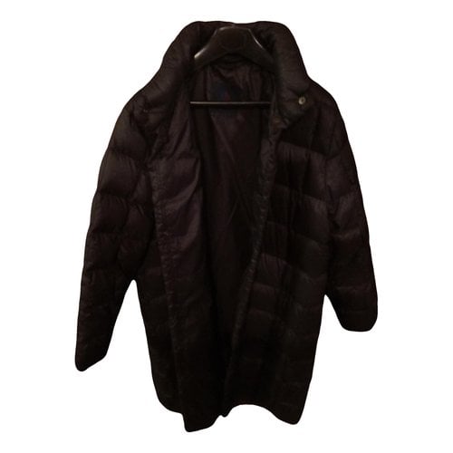 Pre-owned Moncler Long Caban In Black