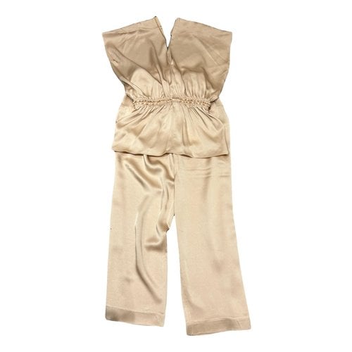 Pre-owned Maison Rabih Kayrouz Silk Jumpsuit In Pink