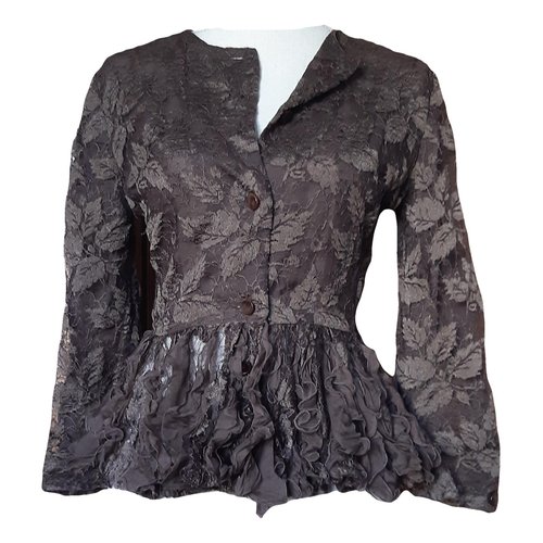 Pre-owned Valentino Lace Blouse In Brown