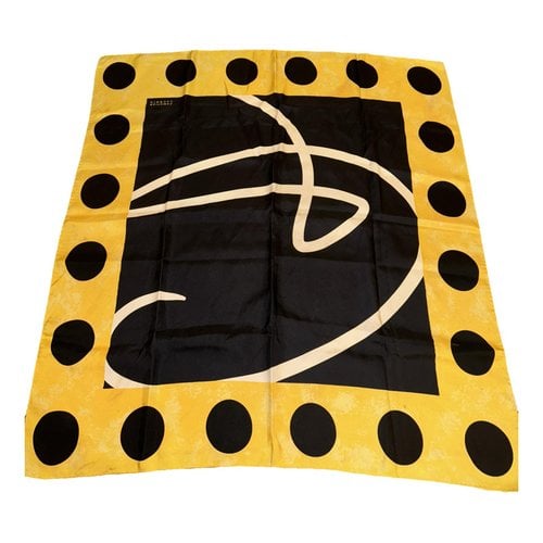 Pre-owned Christian Lacroix Silk Neckerchief In Yellow