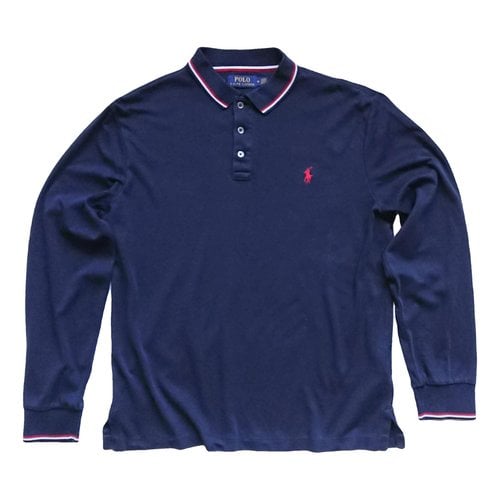 Pre-owned Polo Ralph Lauren Polo Classique Manches Longues Polo Shirt In Blue