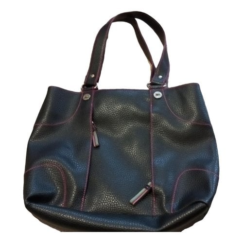 Pre-owned Tommy Hilfiger Leather Handbag In Black