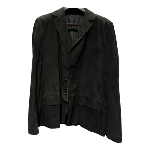 Pre-owned Ermenegildo Zegna Leather Vest In Black