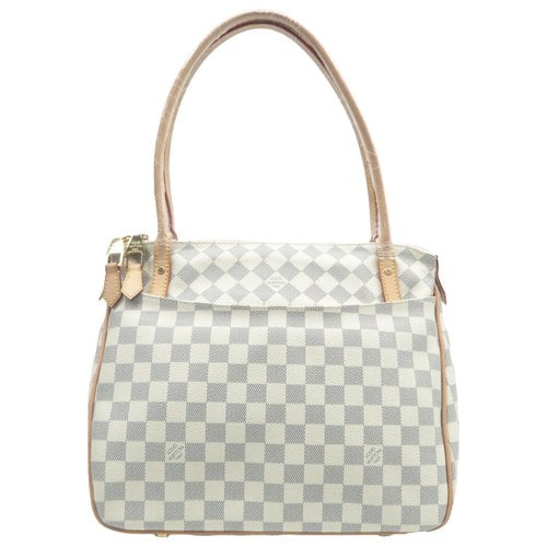 Pre-owned Louis Vuitton Figheri Leather Handbag In White