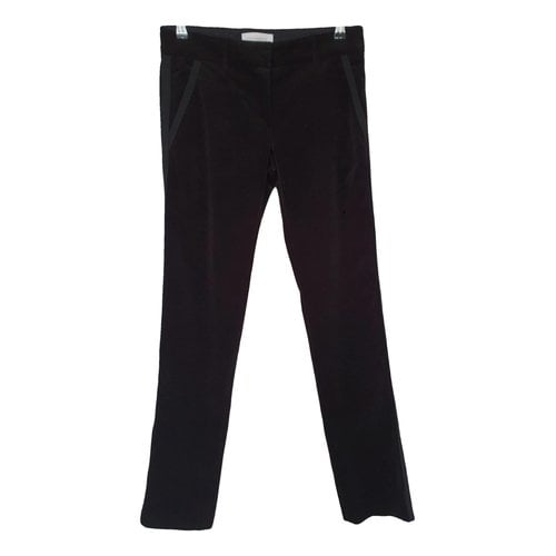 Pre-owned Cacharel Velvet Straight Pants In Black