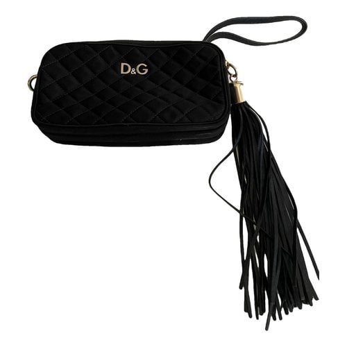 Pre-owned D&g Cloth Clutch Bag In Black