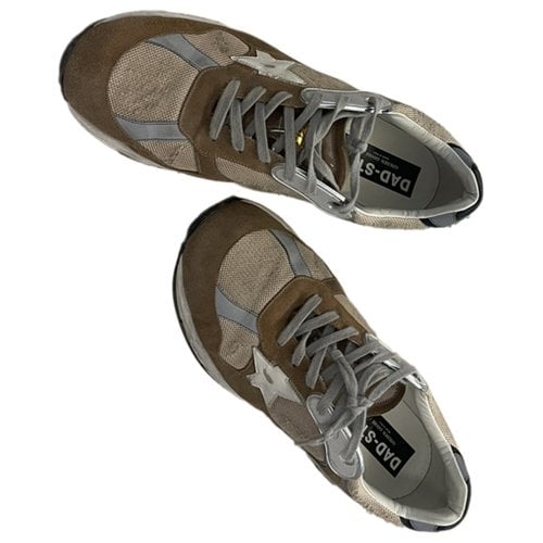 Pre-owned Golden Goose Dad-star Low Trainers In Brown