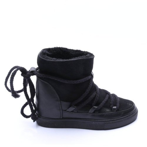Pre-owned Inuikii Leather Trainers In Black