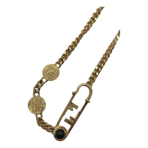 Pre-owned Fendace Necklace In Gold
