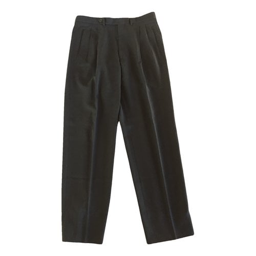 Pre-owned Burberry Wool Trousers In Brown