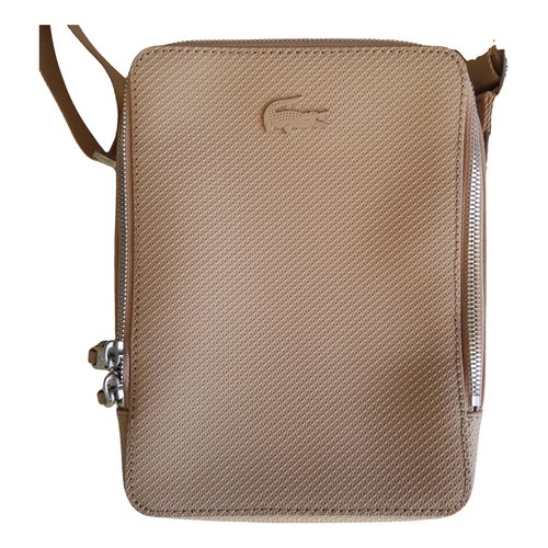 Pre-owned Lacoste Leather Bag In Beige