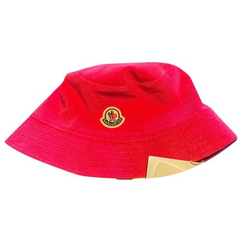 Pre-owned Moncler Cloth Hat In Pink