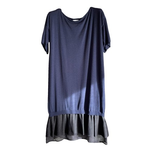 Pre-owned Vionnet Wool Mid-length Dress In Blue