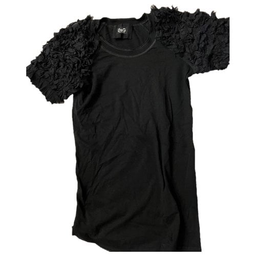 Pre-owned D&g Silk T-shirt In Black