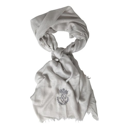 Pre-owned Dolce & Gabbana Cashmere Scarf & Pocket Square In Grey