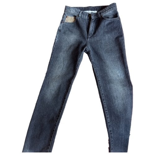 Pre-owned Borbonese Straight Jeans In Grey