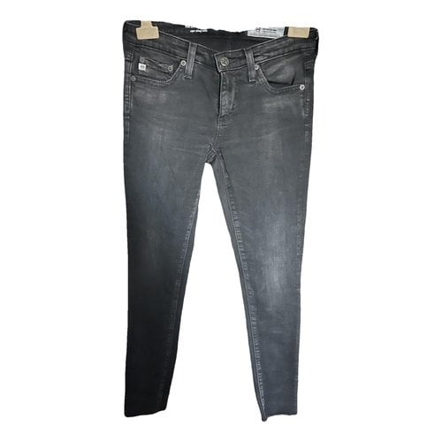 Pre-owned Adriano Goldschmied Slim Jeans In Black