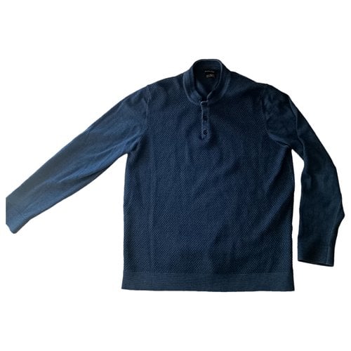 Pre-owned Massimo Dutti Wool Pull In Blue