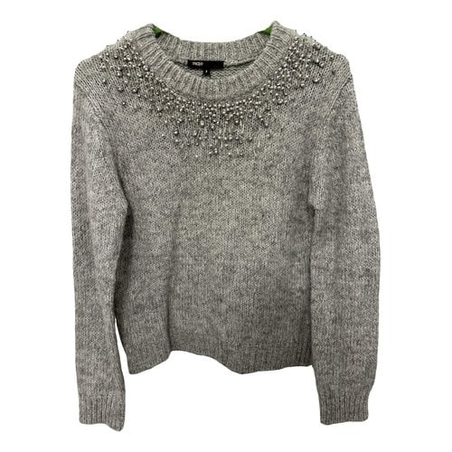 Pre-owned Maje Wool Sweatshirt In Grey