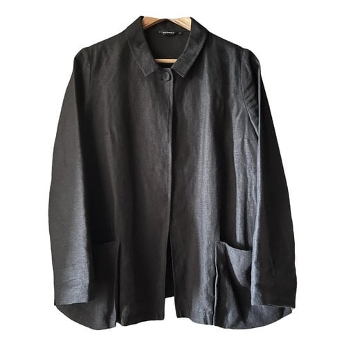 Pre-owned Marimekko Linen Jacket In Black