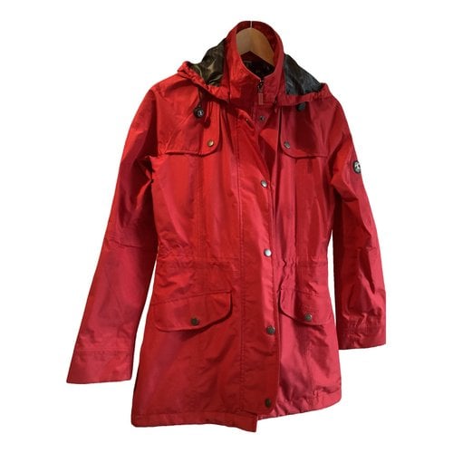 Pre-owned Barbour Parka In Red