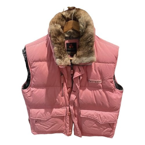Pre-owned Peuterey Faux Fur Puffer In Pink