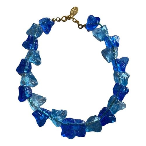 Pre-owned Borbonese Necklace In Blue