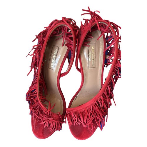 Pre-owned Aquazzura Wild Thing Sandals In Red
