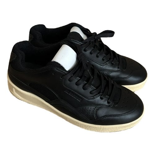Pre-owned Jil Sander Leather Low Trainers In Black