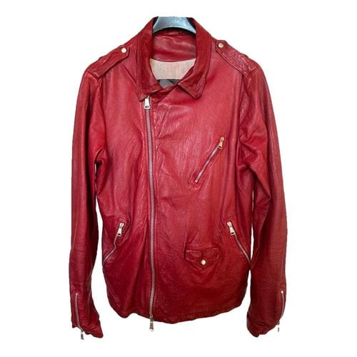 Pre-owned Giorgio Brato Leather Vest In Red