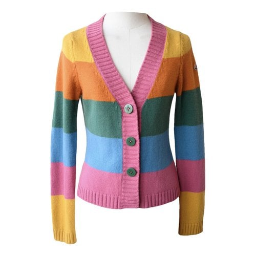 Pre-owned Moncler Wool Cardigan In Multicolour