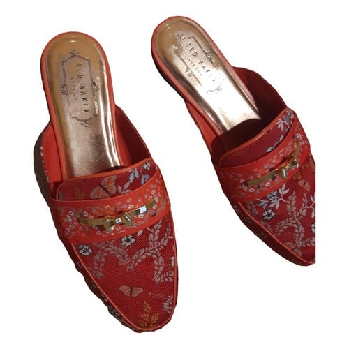 Pre-owned Ted Baker Cloth Mules & Clogs In Multicolour