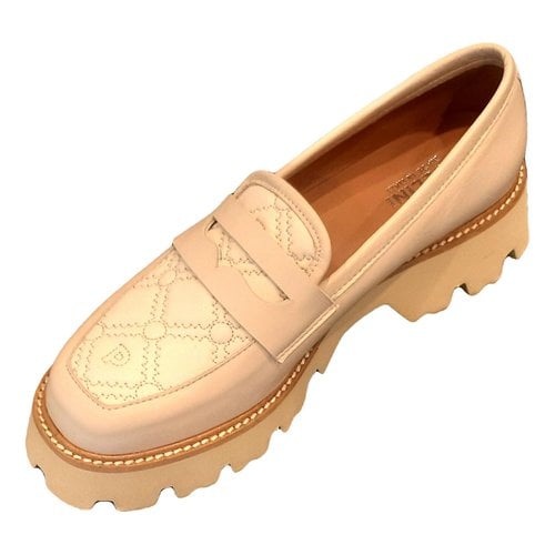 Pre-owned Pollini Leather Flats In Beige
