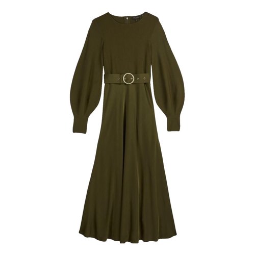 Pre-owned Ted Baker Maxi Dress In Khaki