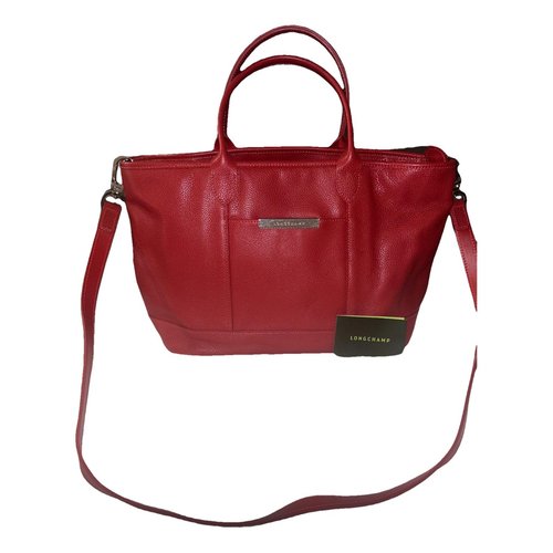 Pre-owned Longchamp Penelope Leather Handbag In Red