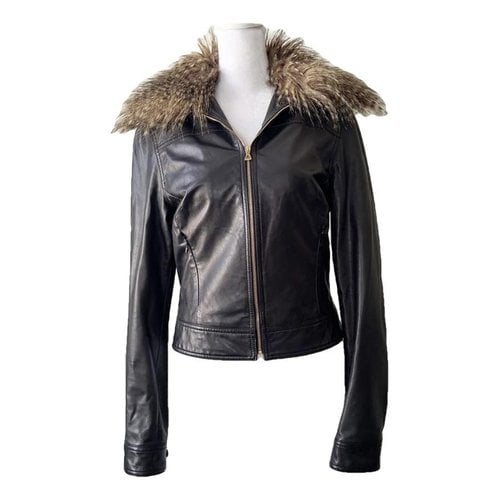 Pre-owned L Agence Leather Jacket In Black