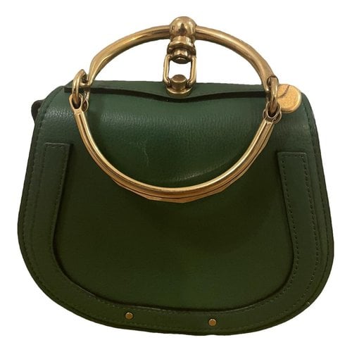 Pre-owned Chloé Bracelet Nile Leather Handbag In Green