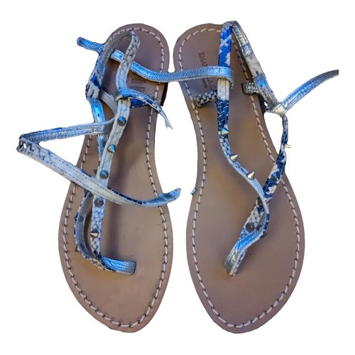 Pre-owned Emanuela Caruso Capri Leather Sandals In Other