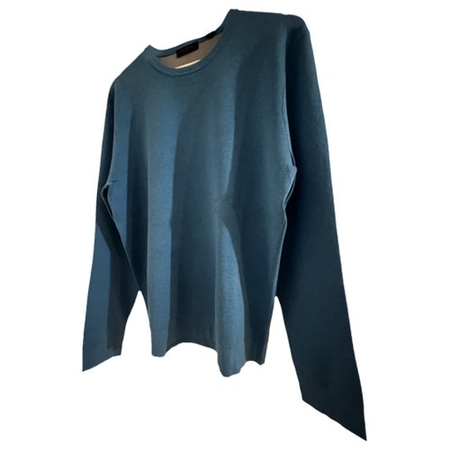 Pre-owned Saks Fifth Avenue Cashmere Sweatshirt In Blue